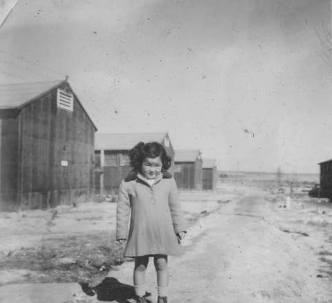 Little Girl Near Barracks DDR Frank Kubo Collection